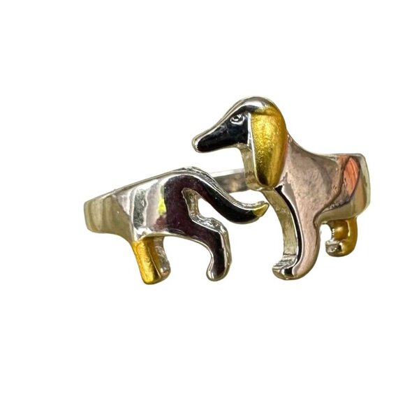 Dachshund Ring Pinkie Pull Apart Doxie Dog Rescue Metals Weiner Doxie We… - Picture 11 of 12